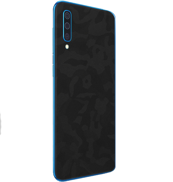 Samsung Galaxy A50 Skins & Wraps — Black Camo