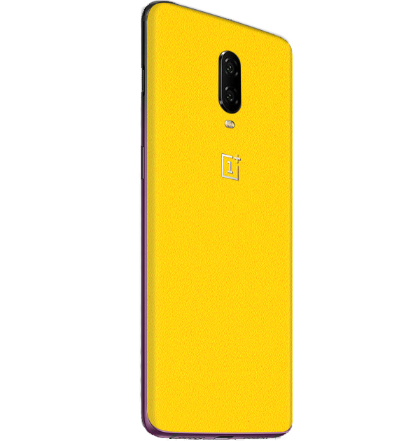 OnePlus 6T Skins & Wraps — Yellow Matte