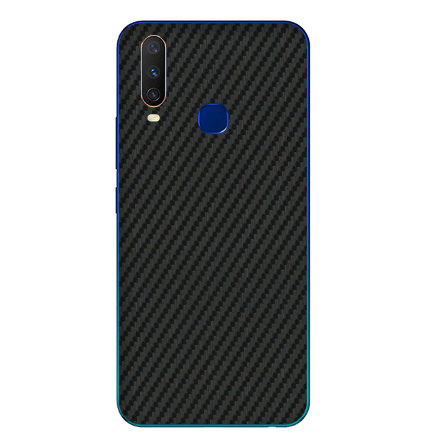 Vivo Y15 Skins & Wraps — Carbon Fiber Black