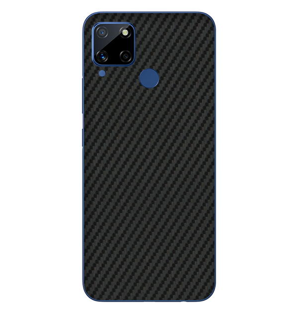 Realme C12 Skins & Wraps — Carbon Fiber Black