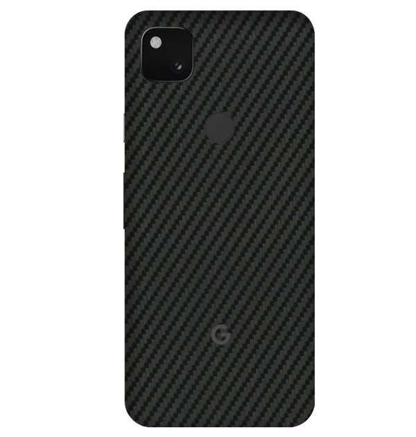 Google Pixel 4A Skins & Wraps — Carbon Fiber Black