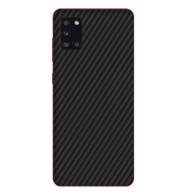 Samsung Galaxy A31 Skins & Wraps — Carbon Fiber Black