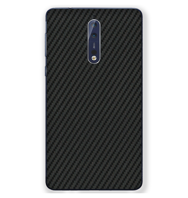 Nokia 8 Skins & Wraps — Carbon Fiber Black