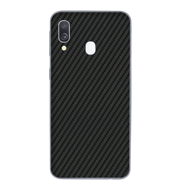 Samsung Galaxy A40 Skins & Wraps — Carbon Fiber Black