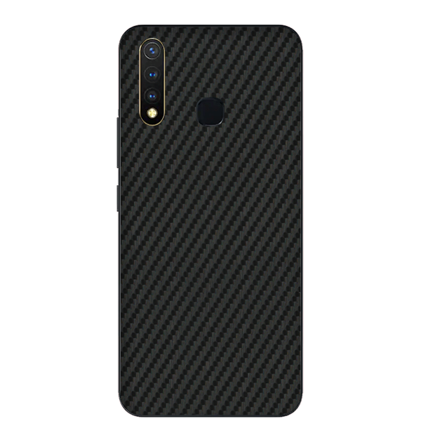 Vivo Y19 Skins & Wraps — Carbon Fiber Black