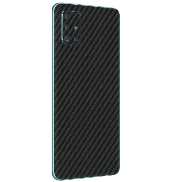 Samsung Galaxy A51 Skins & Wraps — Carbon Fiber Black