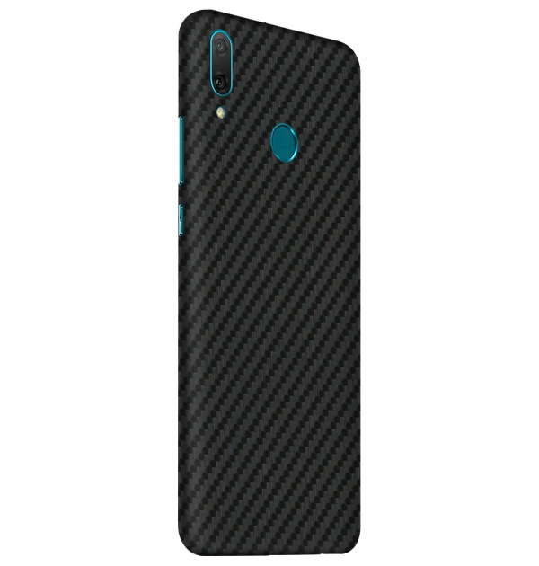 Huawei Y9 Skins & Wraps — Carbon Fiber Black