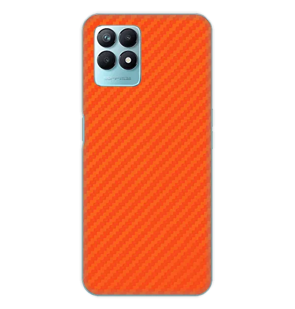 Realme Narzo 50 Skins & Wraps — Carbon Fiber Orange