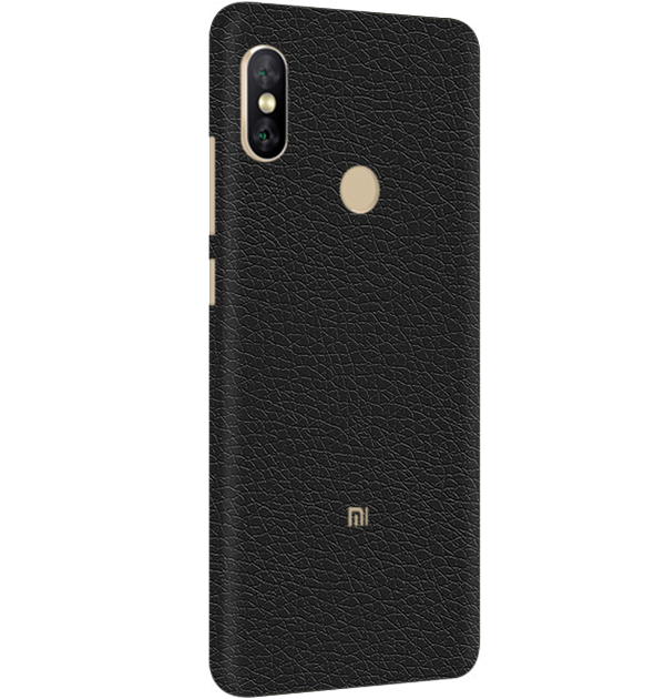 Redmi Note 5 Pro Skins & Wraps — Black Leather