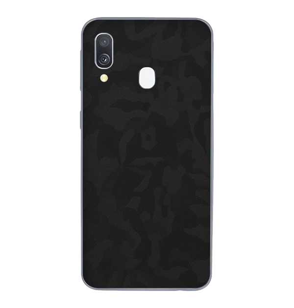 Samsung Galaxy A40 Skins & Wraps — Black Camo