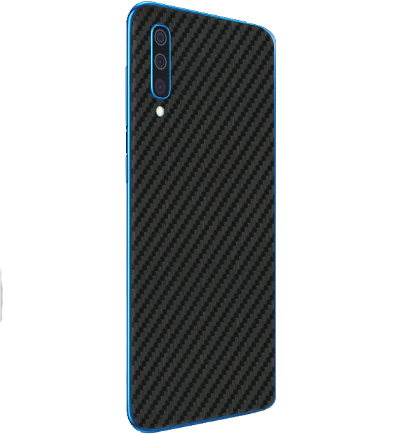 Samsung Galaxy A50 Skins & Wraps — Carbon Fiber Black