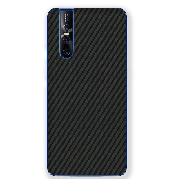Vivo V15 Pro Skins & Wraps — Carbon Fiber Black