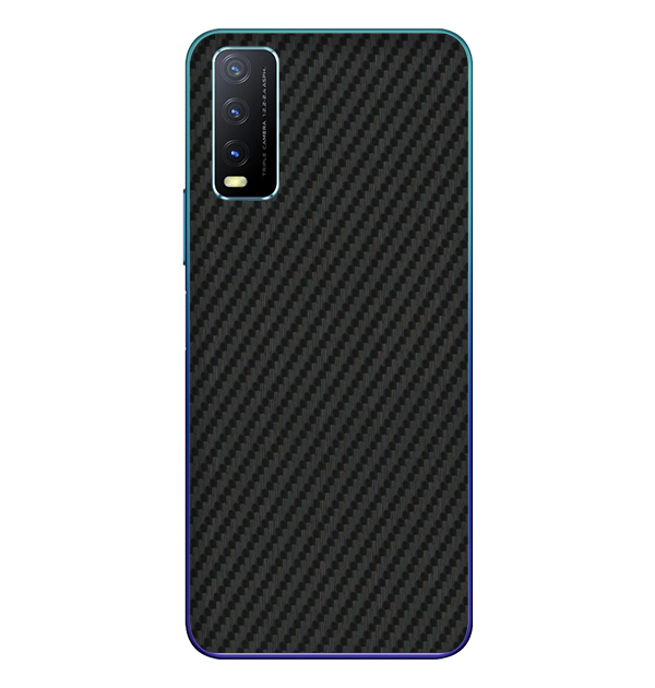 Vivo Y20i Skins & Wraps — Carbon Fiber Black