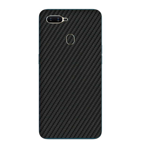Oppo A5S Skins & Wraps — Carbon Fiber Black