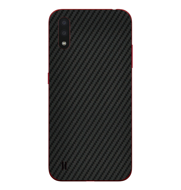 Samsung Galaxy M01 Skins & Wraps — Carbon Fiber Black