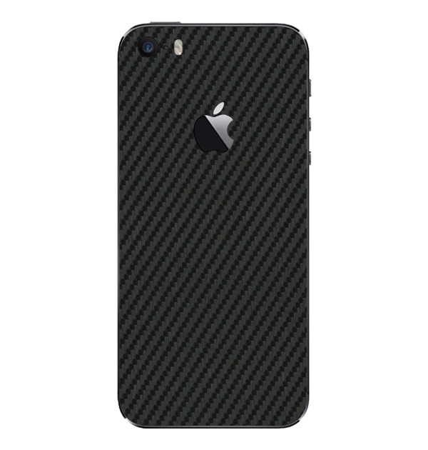 iPhone SE Skins & Wraps — Carbon Fiber Black