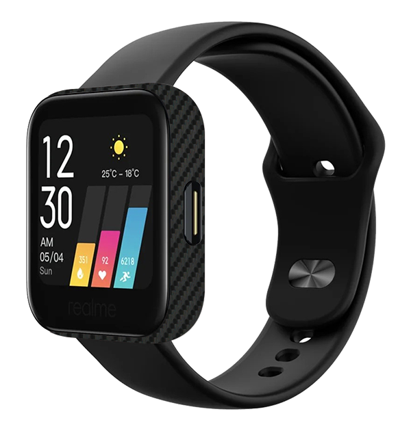 Realme Watch Skins & Wraps — Carbon Fiber Black