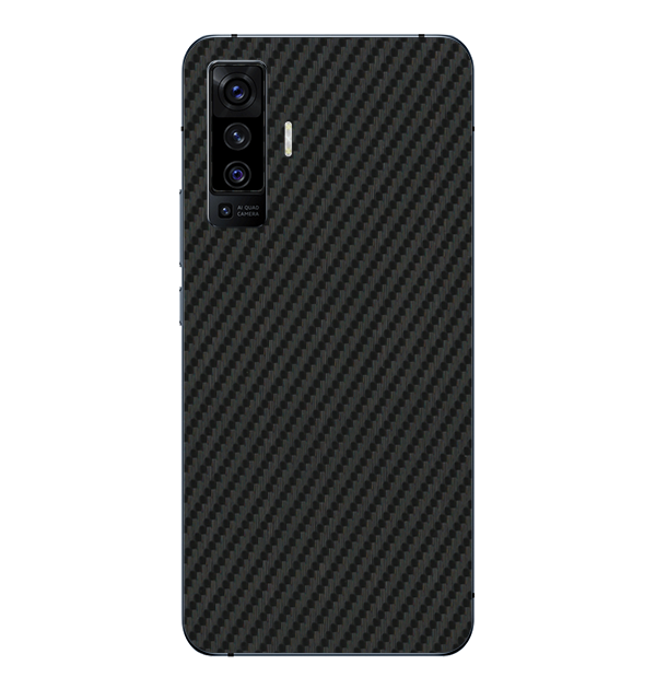 Vivo X50 Skins & Wraps — Carbon Fiber Black