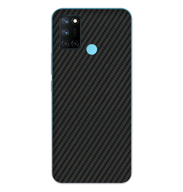 Realme 7i Skins & Wraps — Carbon Fiber Black