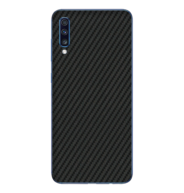 Samsung Galaxy A70 Skins & Wraps — Carbon Fiber Black