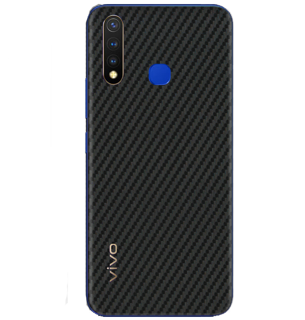 Vivo U20 Skins & Wraps — Carbon Fiber Black
