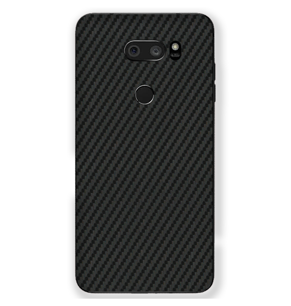 LG V30 Plus Skins & Wraps — Carbon Fiber Black