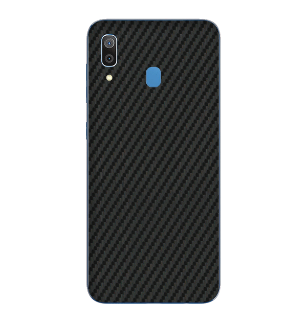 Samsung Galaxy A30 Skins & Wraps — Carbon Fiber Black