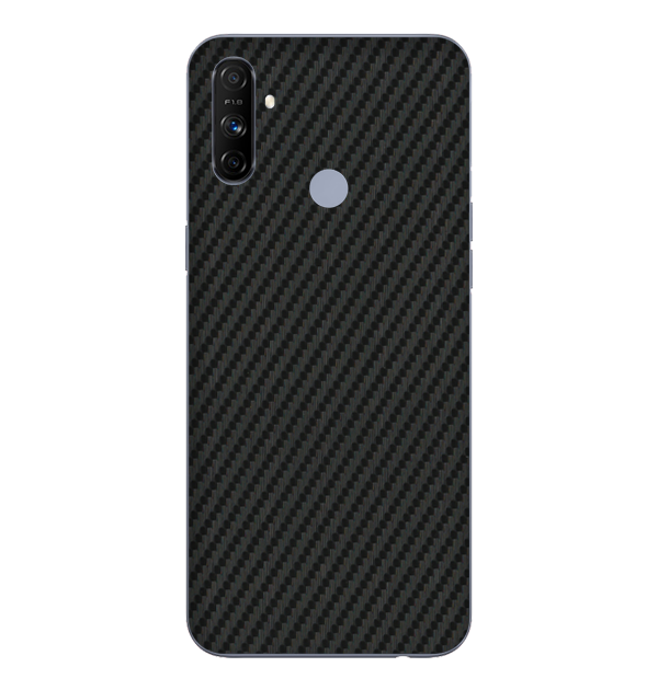 Realme Narzo 20a Skins & Wraps — Carbon Fiber Black