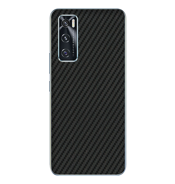Vivo V20 SE Skins & Wraps — Carbon Fiber Black