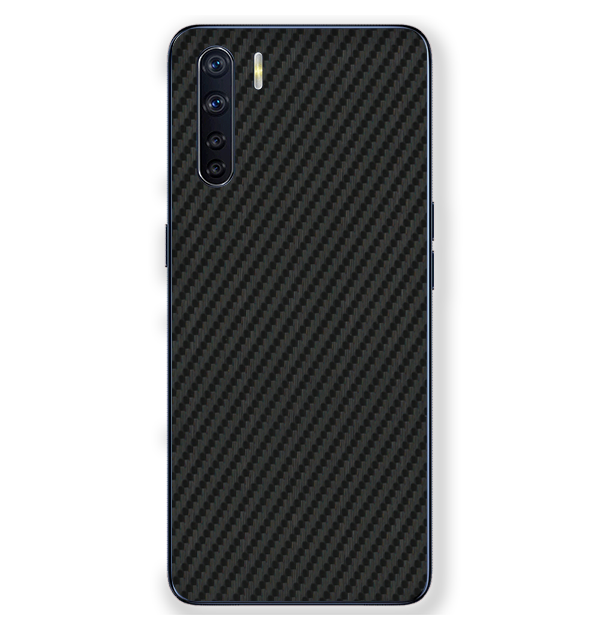 Oppo F15S Skins & Wraps — Carbon Fiber Black