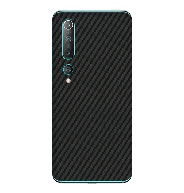 Mi 10 Skins & Wraps — Carbon Fiber Black
