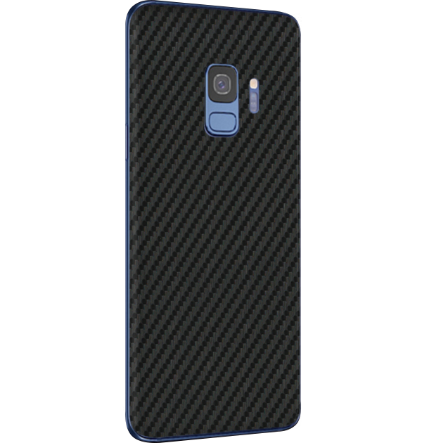 Samsung Galaxy S9 Skins & Wraps — Carbon Fiber Black