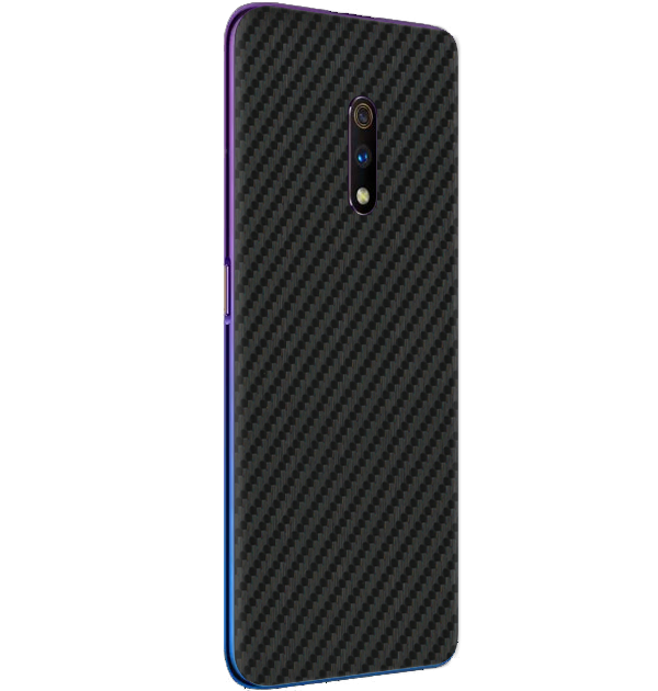 Realme X Skins & Wraps — Carbon Fiber Black