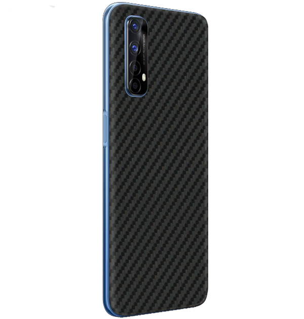 Realme 7 Skins & Wraps — Carbon Fiber Black