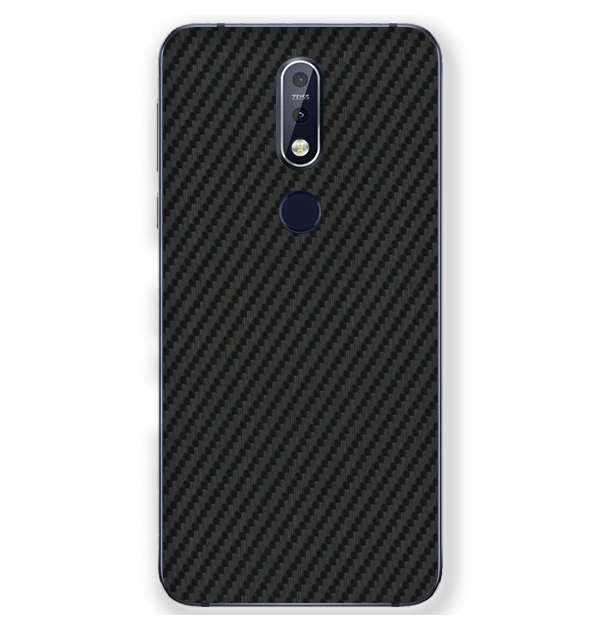 Nokia 7.1 Skins & Wraps — Carbon Fiber Black