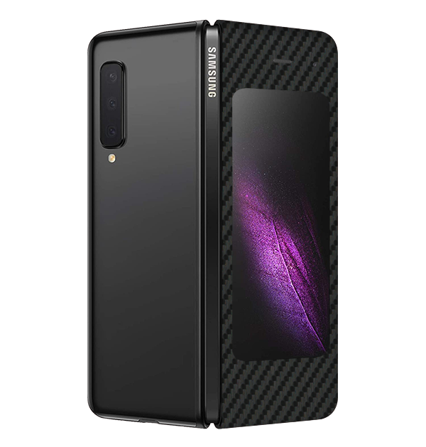 Samsung Galaxy Fold Skins & Wraps — Carbon Fiber Black