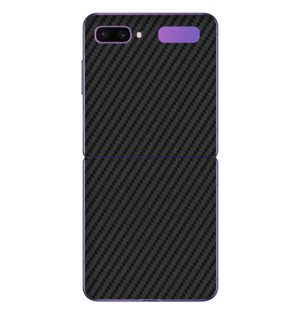 Samsung Galaxy Z Flip Skins & Wraps — Carbon Fiber Black