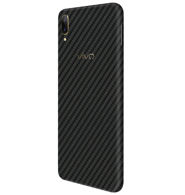Vivo V11 Skins & Wraps — Carbon Fiber Black