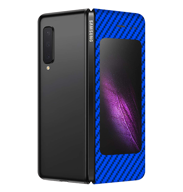Samsung Galaxy Fold Skins & Wraps — Carbon Fiber Blue