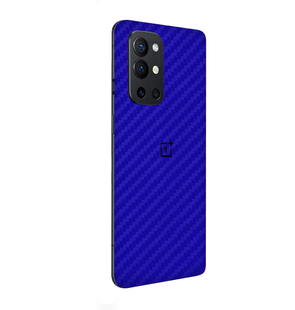 OnePlus 9R Skins & Wraps — Carbon Fiber Blue