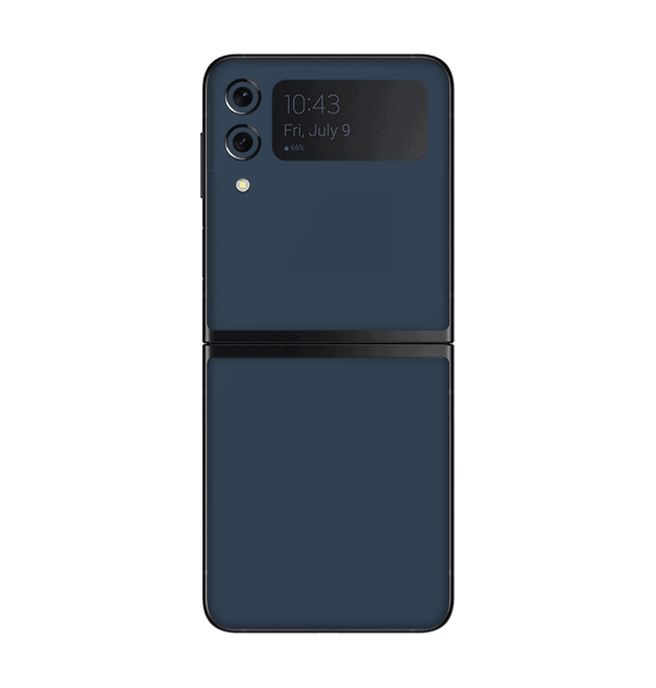 Samsung Galaxy Z Flip 3 Skins & Wraps — Feather Navy Blue