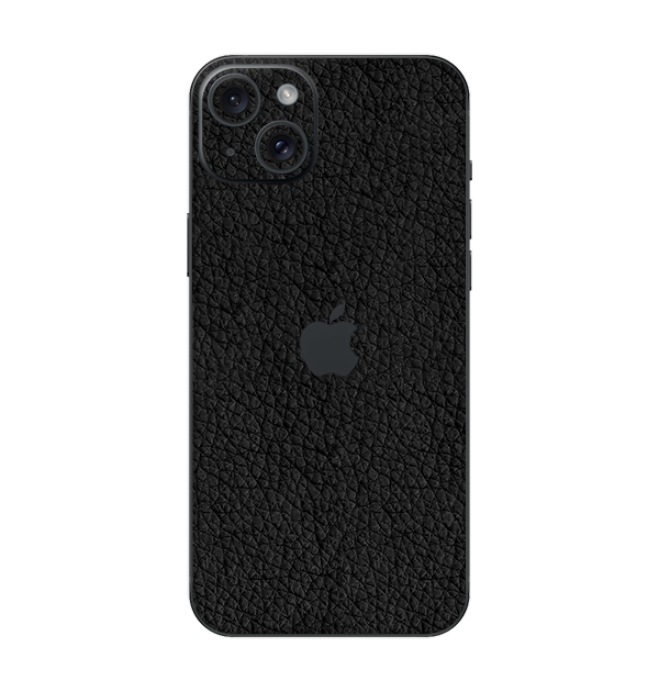 iPhone 15 Skins & Wraps — Royal Black Leather